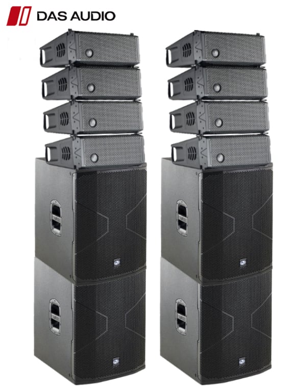 Vermietung von DAS Audio Event Line Array Stack  PA-System auf Mallorca