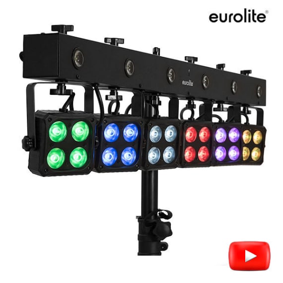 Vermietung und Verleih von Eurolite LED Lichtsystemen für Party, Disco und Event auf Mallorca