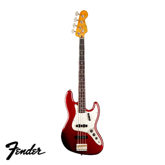 Vermietung von Fender Jazz Bass Standard Bassgitarre in wein rot in Mallorca