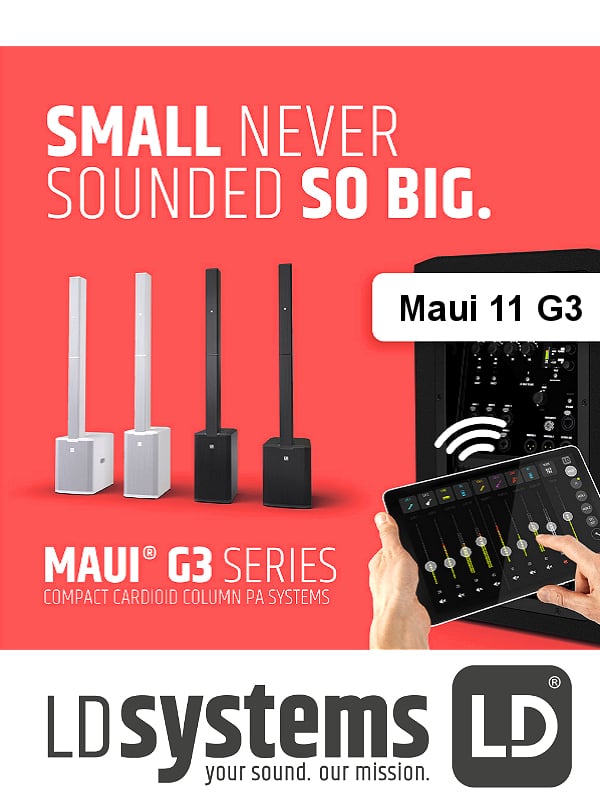 Vermietung von LD Systems Maui 11 G3 Säulen PA System auf Mallorca | Eventsolution