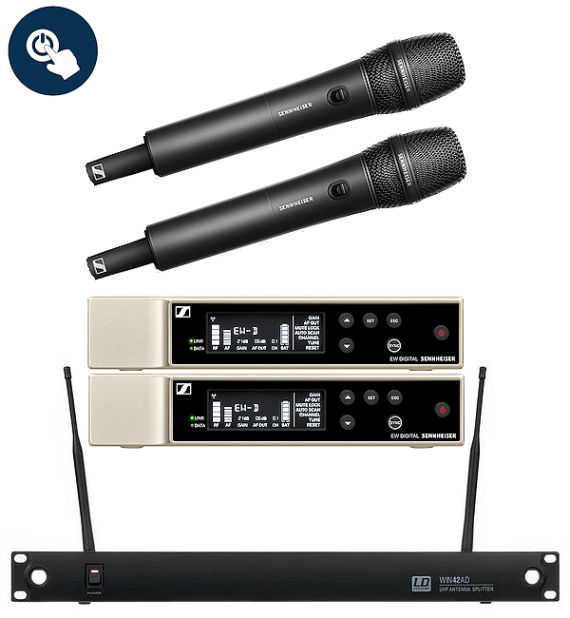 Vermietung von Sennheiser EW D digitalen Funkmikrofonsystem mit Handsender 935S auf Mallorca