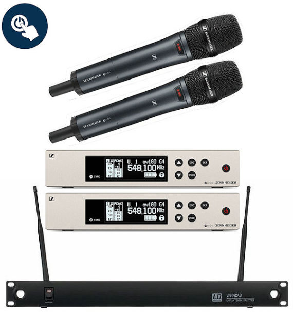 Vermietung von Sennheiser EW100 G4 Funkmikrofonsystem mit Handsender 935S auf Mallorca