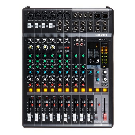 Vermietung und Verleih von Yamaha MG12X kompakt Live Mixer Mischpult auf Mallorca