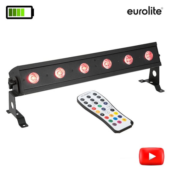 Rental Eurolite LED battery floor bar - RGBW in Mallorca