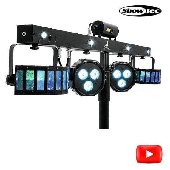 Rent Showtec multi effect LED lighting systems for parties, disco and events in Mallorca