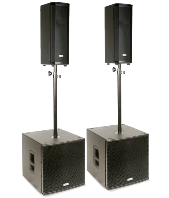 Rental of dB Technologies active column PA systems in Mallorca