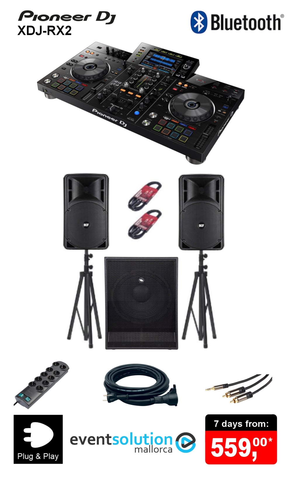 Hire MP3 Bluetooth music systems & audio systems for finca holidays in Mallorca