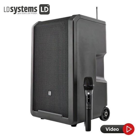 Rental of LD Systems ANNY 10 battery PA speakers for weddings and events in Mallorca