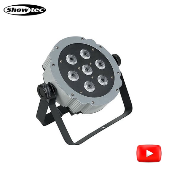 Rent Showtec Compact LED 7 x 3W spotlights, floor spots in Mallorca