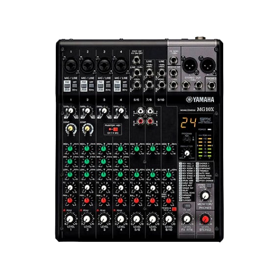 Hire Yamaha MG10X analog live mixing console for weddings, parties & events in Mallorca